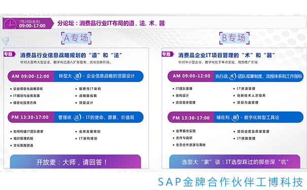 消费品CIO峰会,消费品行业解决方案,消费品企业数字化转型,IT战略规划