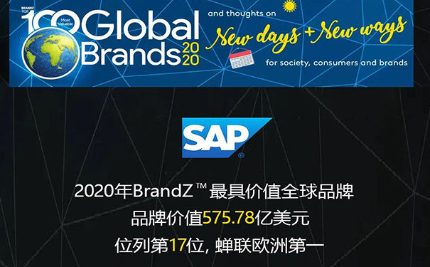 WPP 集团,SAP品牌,SAP智慧企业,BrandZ™ 排名,BrandZ™百强榜单