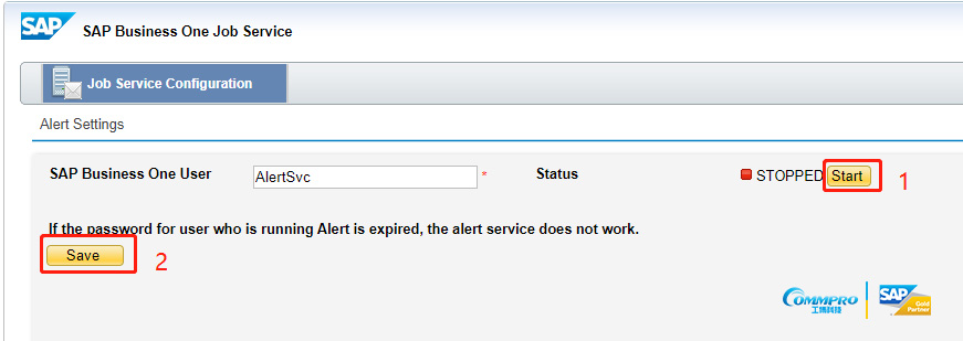 SAP B1 10.0版本警报配置