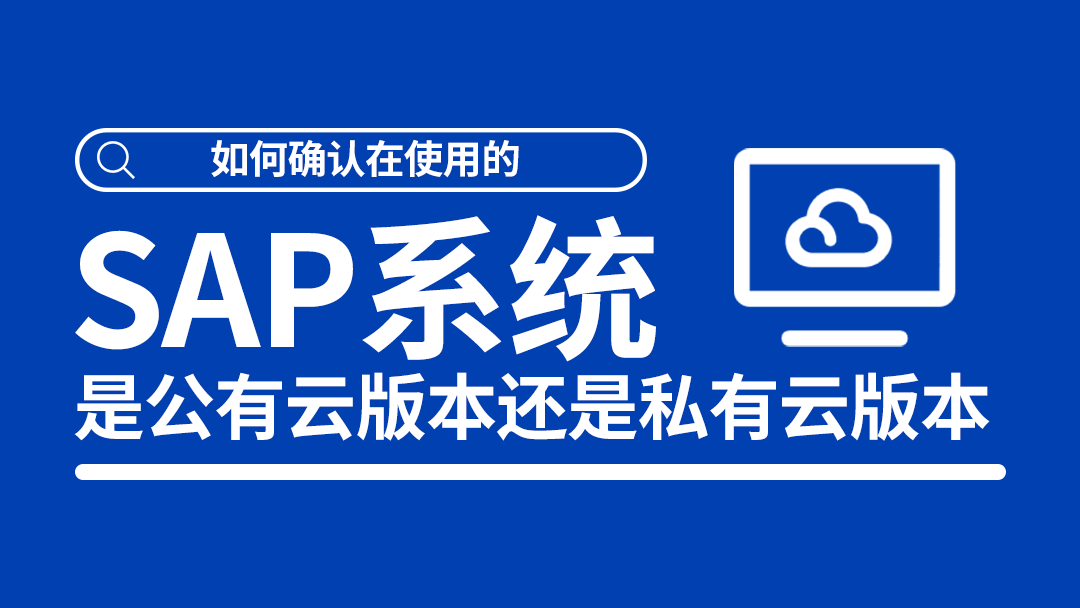 如何确认在使用的SAP系统是公有云版本还是私有云版本？